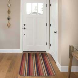 Rackhams Washable Brown Stripe Mats - 57X90 cm - thumbnail 2