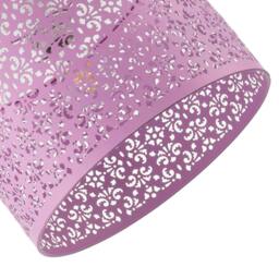 Rackhams Lavender Lilac Moroccan Metal Pendant Lamp Shade with Floral Decor - thumbnail 5