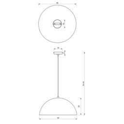 Rackhams Beta Hand Made Designer Pendant Lamp 45cm 1xE27 In Matt Blue With Gold Interior - thumbnail 5