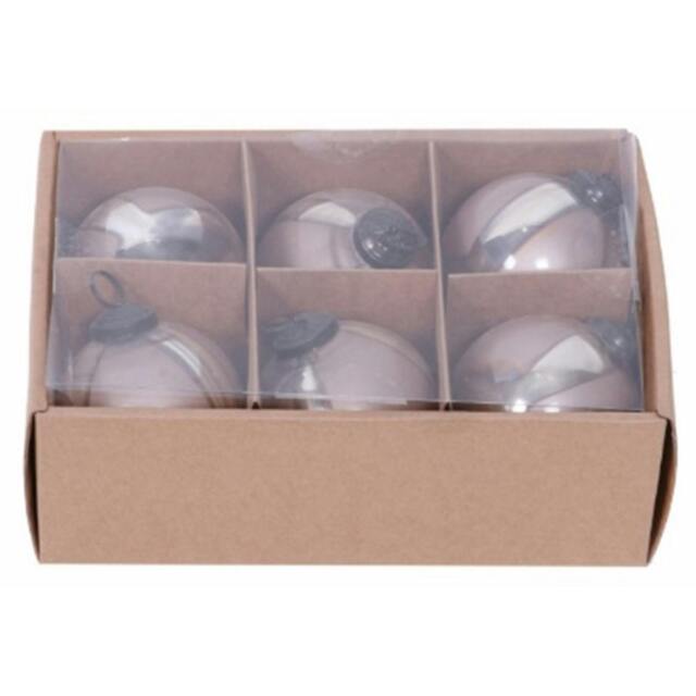 Rackhams Ombre Bauble (Pack of 6) - Coffee - Coffee - One Size - 100% Mixed