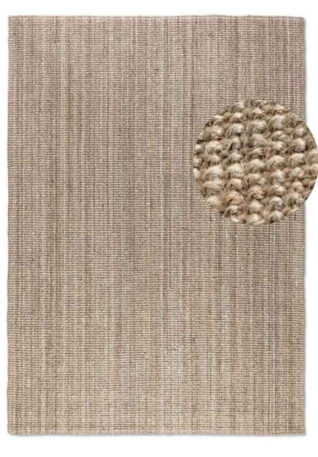 Rackhams Handwoven Jute Brown Rug – Natural Colour - 160X230 cm - image 1