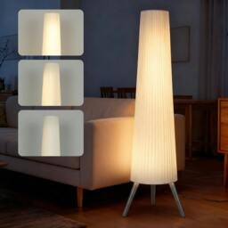 Rackhams Dimmable Standing Lamp with Foot Switch, White and Grey - thumbnail 2