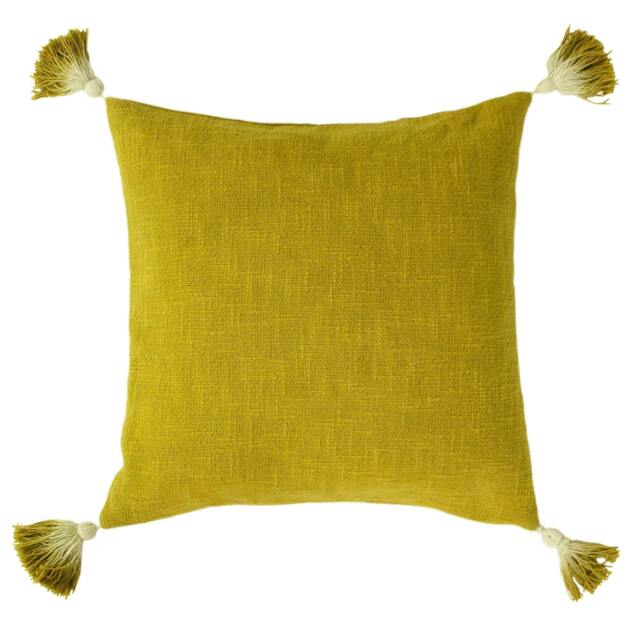 Rackhams Eden Slub Cushion Cover - Moss - 45cm x 45cm - Moss - 100% Cotton - image 1