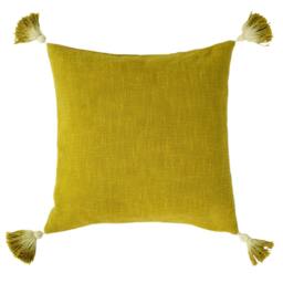 Rackhams Eden Slub Cushion Cover - Moss - 45cm x 45cm - Moss - 100% Cotton - thumbnail 1