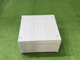 Rackhams Outdoor Rattan Garden Furniture Set 7 Seater Corner Sofa Sets with Square Coffee Table Chair Light Grey Mixed - thumbnail 5