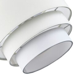 Rackhams Contemporary Round Triple Tier Cream and White Cotton Fabric Pendant Light Shade - thumbnail 5