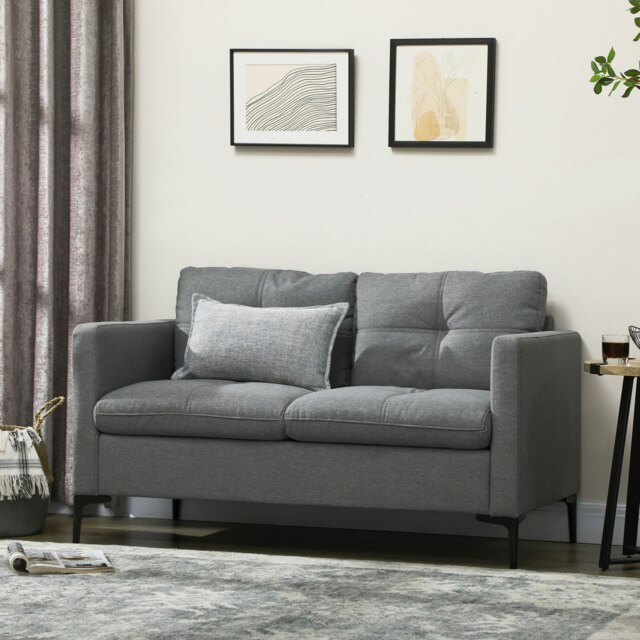 Rackhams Modern Loveseat Sofa Upholstered 2 Seater for Living Room - image 1