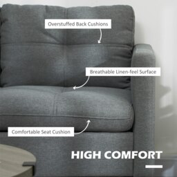 Rackhams Modern Loveseat Sofa Upholstered 2 Seater for Living Room - thumbnail 5