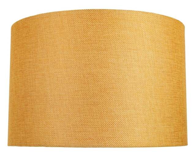 Rackhams Contemporary and Sleek 12 Inch Ochre Linen Fabric Drum Lamp Shade 60w Maximum - image 1