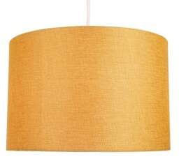 Rackhams Contemporary and Sleek 12 Inch Ochre Linen Fabric Drum Lamp Shade 60w Maximum - thumbnail 2