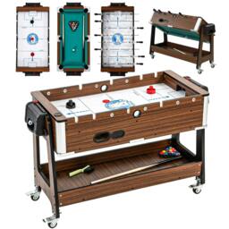Rackhams 3 in 1 Reversible Multi Games Table with Lockable Wheels and Shelf - thumbnail 2