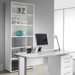 Rackhams Prima Bookcase 5 Shelves in White - White - Wood - 1 - thumbnail 5