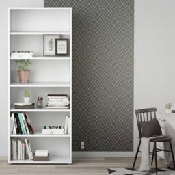 Rackhams Prima Bookcase 5 Shelves in White - White - Wood - 1 - thumbnail 4