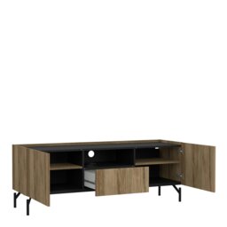 Rackhams Kendall TV-Unit with 2 Doors + 1 Drawer Oak and Black - 1 - thumbnail 4