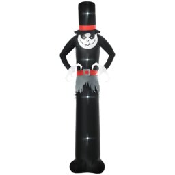 Rackhams 10' Inflatable Halloween Ghost Outdoor Decoration Waterproof LED Light - 95cm x 85cm x 306cm - thumbnail 2