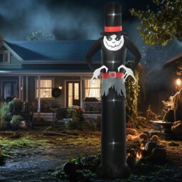 Rackhams 10' Inflatable Halloween Ghost Outdoor Decoration Waterproof LED Light - 95cm x 85cm x 306cm - thumbnail 3