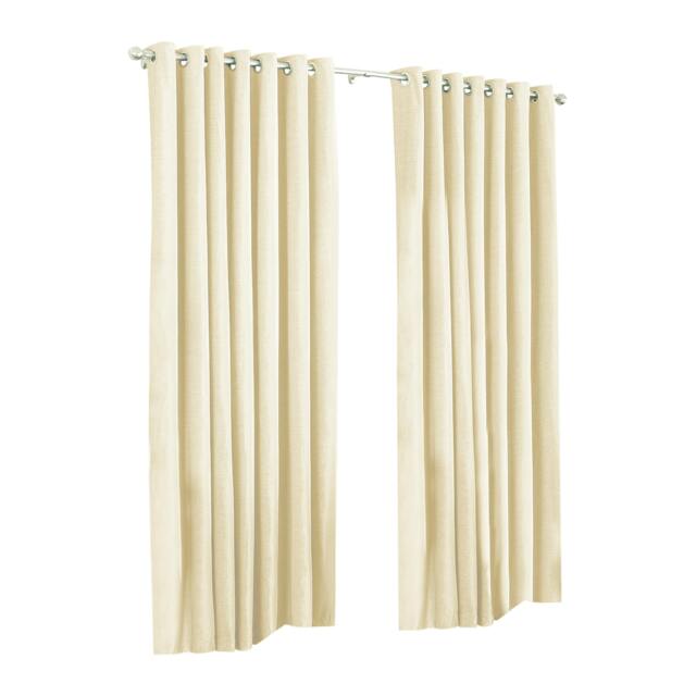 Rackhams Wellesley Ringtop Curtains - Natural - 66x72 (168x183cm) - Natural - 100% Polyester
