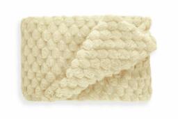 Rackhams Lush Faux Rabbit Fur Throw - Cream - 140x180cm - thumbnail 2