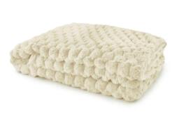 Rackhams Lush Faux Rabbit Fur Throw - Cream - 140x180cm - thumbnail 1