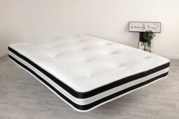 Rackhams 3D Quilted Tuft Mattress - 20cm Deep, Soft Comfort, Airflow Border - Black - 1 - 4ft Small Double Mattress (120cm x 190cm) - thumbnail 1