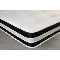 Rackhams 3D Quilted Tuft Mattress - 20cm Deep, Soft Comfort, Airflow Border - Black - 1 - 4ft Small Double Mattress (120cm x 190cm) - thumbnail 4