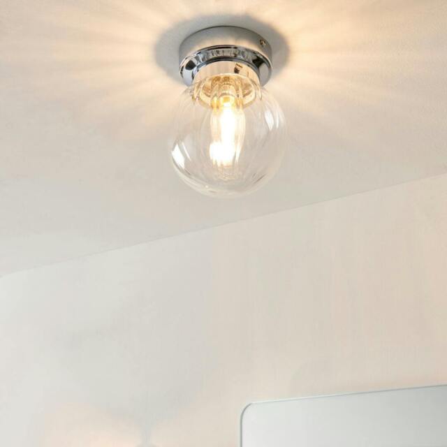 Rackhams Amelie IP44 Flush Polished Chrome Ceiling Light - image 1