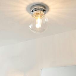 Rackhams Amelie IP44 Flush Polished Chrome Ceiling Light - thumbnail 1
