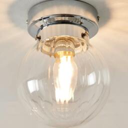 Rackhams Amelie IP44 Flush Polished Chrome Ceiling Light - thumbnail 3