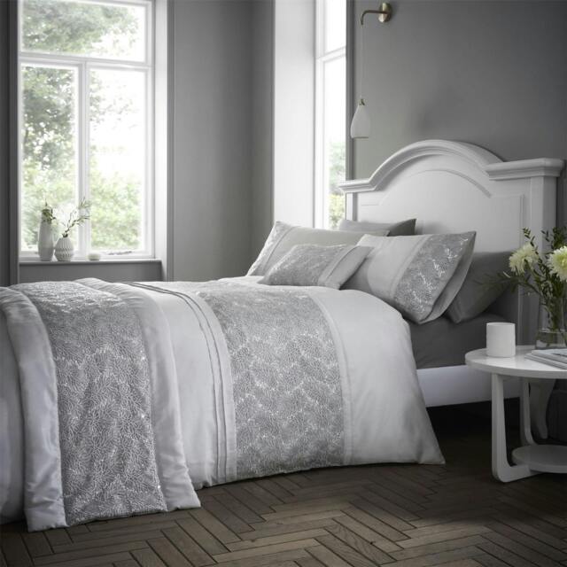 Rackhams Rouen Silver Duvet Cover Set - Super King - image 1