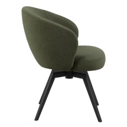 Rackhams Darlene Dining Chair with Armrest and Swivel Function in Green - 1 - thumbnail 3
