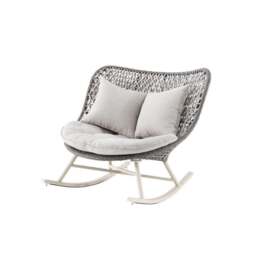 Rackhams Temescal Rattan Garden Rocking Chair, Indoor/ Outdoor Furniture - Grey - thumbnail 4