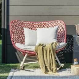 Rackhams Temescal Rattan Garden Rocking Chair, Indoor/ Outdoor Furniture - Grey - thumbnail 5