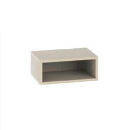 Rackhams Modern Floating Bedside Table w/ LED Lights 45cm Wall-Mount Nightstand End Table Open Shelf Bedroom - White-Retro Grey - thumbnail 3