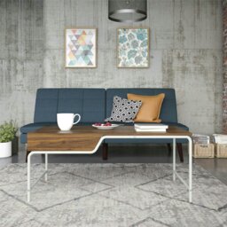 Rackhams Webster Coffee Table with 1 Drawer in Walnut Look - Brown - thumbnail 6