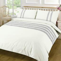 Rackhams Lace Dia Duvet Cover Set - Cream - Super King - thumbnail 1