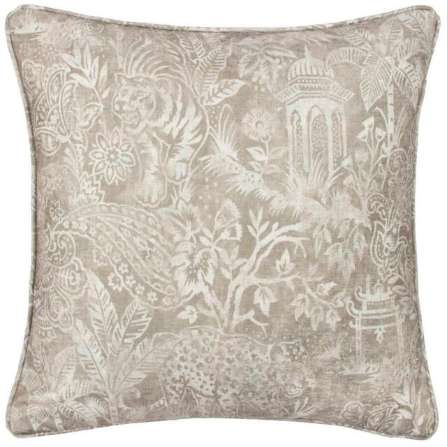 Rackhams Chenille Bengal Tiger Cushion Cover - Linen - 50cm x 50cm - Linen - 100% Polyester - image 1