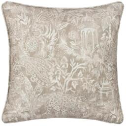 Rackhams Chenille Bengal Tiger Cushion Cover - Linen - 50cm x 50cm - Linen - 100% Polyester - thumbnail 2