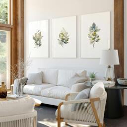 Rackhams Art Prints Floral - Set of 3 wall art prints - 16 x 22 inches / 40.65 cm x 56 cm - Polyester Canvas 260 gsm - Canvas wrapped - thumbnail 3