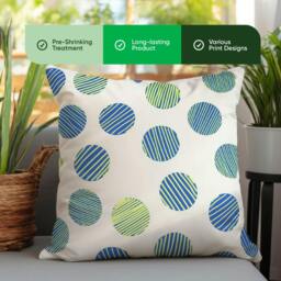 Rackhams Pair of Outdoor Scatter Cushions – Polka Dot Design - thumbnail 4