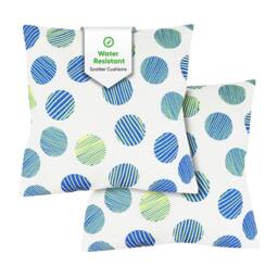 Rackhams Pair of Outdoor Scatter Cushions – Polka Dot Design