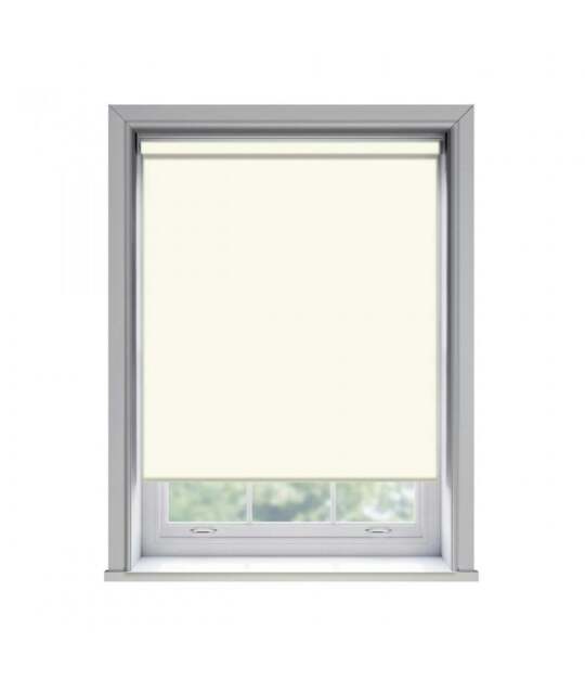 Rackhams No Drill Cream Thermal Blackout Roller Blind (170cm Drop) - 75cm - image 1