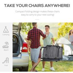 Rackhams Foldable Reclining Garden Chair with Headrest, Zero Gravity Deck Sun Lounger Seat Chair with Footrest, Armrest, Cup Holder & Canopy Shade, Grey - thumbnail 5