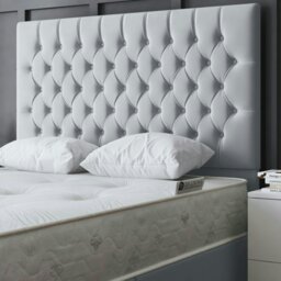 Rackhams Seraphine Divan Bed with Upholstered Headboard - Silver - Double - thumbnail 3
