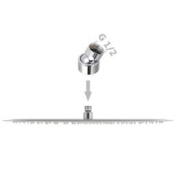 Rackhams Rain Shower Head Stainless Steel 50 cm Round - thumbnail 6
