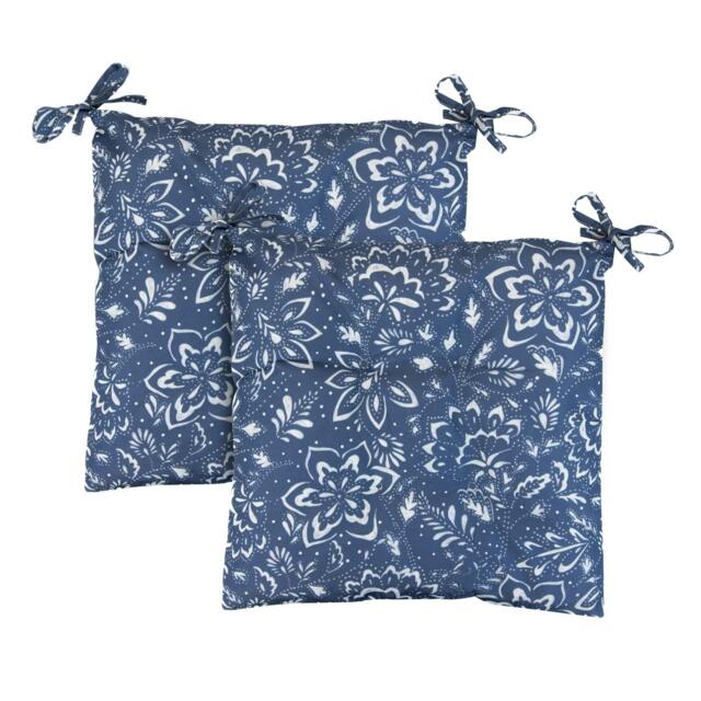 Rackhams Pair of Outdoor Seat Pads – Hampton Design Chair Cushions - image 1