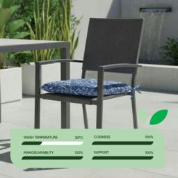 Rackhams Pair of Outdoor Seat Pads – Hampton Design Chair Cushions - thumbnail 6