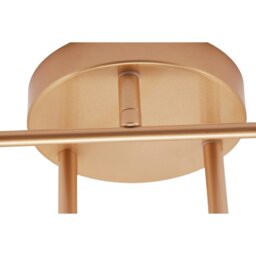Rackhams Industrial Designer Styled Satin Gold Ceiling Light with Straight Metal Arms - thumbnail 5