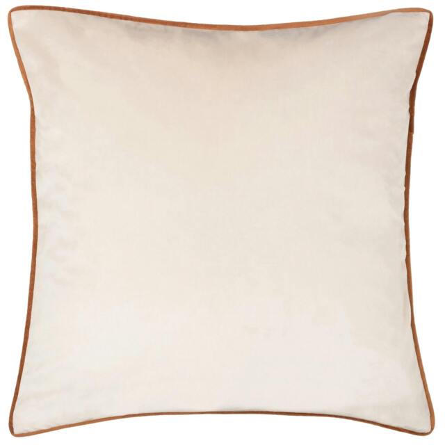 Rackhams Meridian Cushion Cover - Ecru/Ginger - 55 x 55cm - Ecru/Ginger - 100% Polyester - image 1
