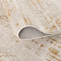 Rackhams Carmel Cream-Gold Abstract Rug - 6030 - 80X300 cm - thumbnail 4
