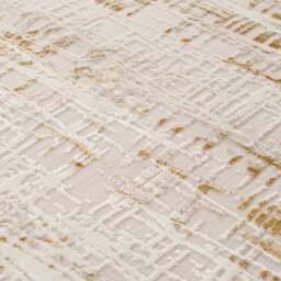 Rackhams Carmel Cream-Gold Abstract Rug - 6030 - 80X300 cm - thumbnail 3